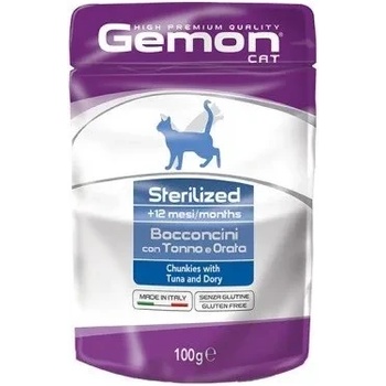 Gemon Tuna and Dory Sterilized - Пауч с риба тон, за кастрирани котки - 100 гр
