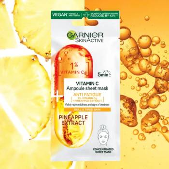 Garnier Skin Naturals Vitamin C Ampoule Sheet Mask Маски за лице 1pcs