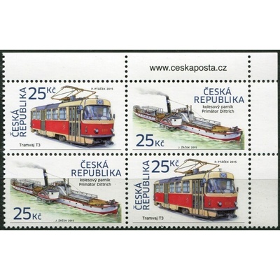 Česká pošta (2015) č. 861-862 ** - Česká republika - Tramvaj T3 + kolesový parník (11)