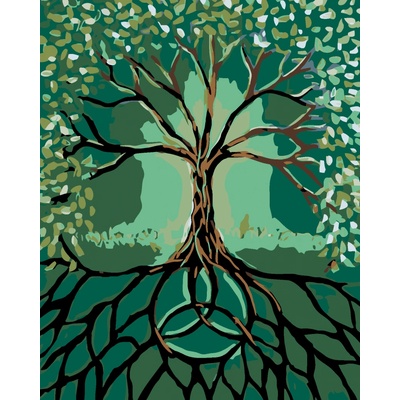 zuty Malování podle čísel Strom s kořeny 80 x 100 cm bez rámu a bez vypnutí plátna