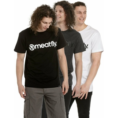 Meatfly опаковка мъжки тениски MF Logo Multipack Black/Charcoal Heather/White | Черна | Размер Meatfly | Cheren | МЪЖЕ | M