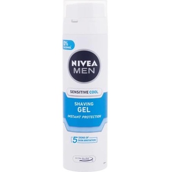 Nivea Men Sensitive Cooling гел за бръснене без алкохол 200 ml за мъже