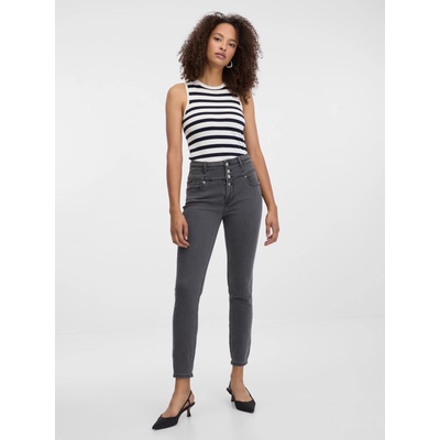 ORSAY Tmavosivé dámske skinny fit džínsy