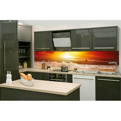 DIMEX ART Фототапет за кухня - вълни в залеза 260 x 60 см