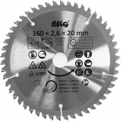 Magg Pilový kotouč 160x2,6x20 50z č.9216050 Trapézový