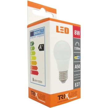 Trixline LED žárovka BC A50 8 W LED žárovka E27 8W teplá bílá 2700K 720lm