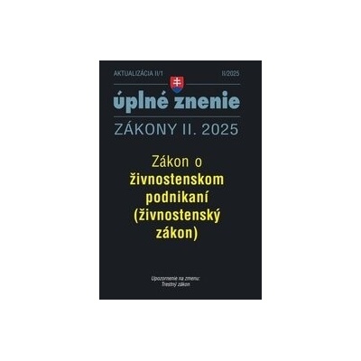 Aktualizácia II/1 - Živnostenské podnikanie - Poradca s.r.o.