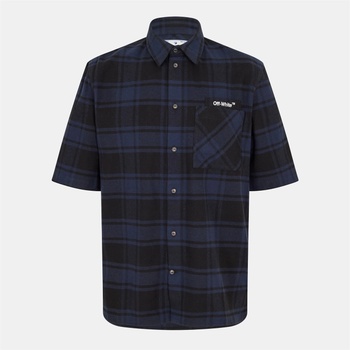 OFF WHITE Рокля OFF WHITE Men's Long-Sleeve Dress Shirt - Blue/Black