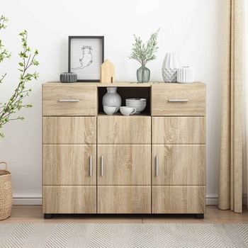 vidaXL Дървен шкаф Сонома дъб 88, 5 x 30, 5 x 73 см Инженерно дърво (880283)