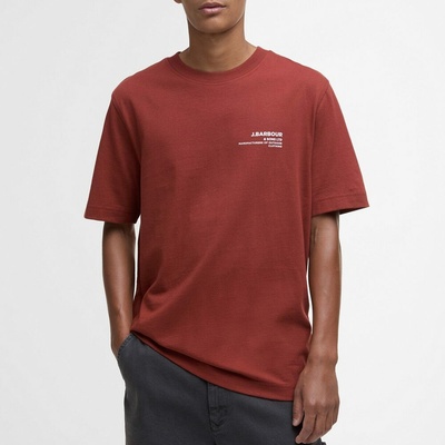 Barbour Parkend Photographic Relaxed T-Shirt Brick Red