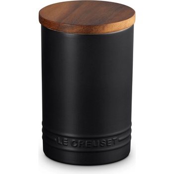 Le Creuset Кухненски буркан за съхранение SIGNATURE 770 мл, SATIN BLACK, керамика с глазура, Le Creuset (LECR70819770000099)