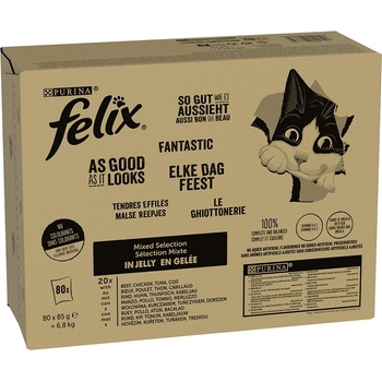 Felix Fantastic mixovaný výběr v želé 80 x 85 g