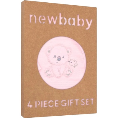 New Baby Dojčenská súprava do pôrodnice Sweet Bear Ružová