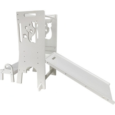 2Kids Toys Rostoucí Učicí věž Kočka se skluzavkou a tabulí