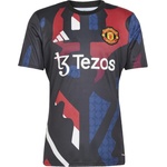 adidas Manchester United Prematch Shirt 2024 2025 Adults - Black/Red
