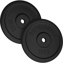PHYSIONICS Záťažové kotúče 2 x 15 kg, 31 mm, liatina