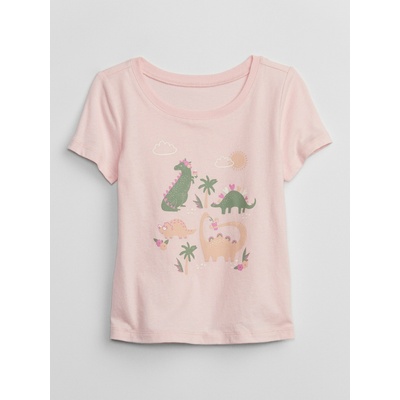 GAP Бебешка тениска с принт GAP GAP | Rozov | Момичешки | 74-80