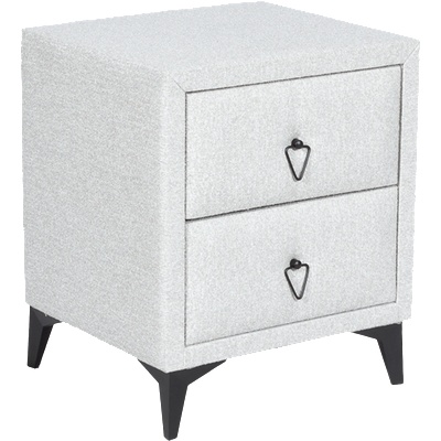 Carmen Нощно шкафче за спалня kolajen linen - сив 02