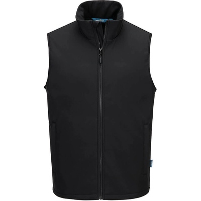 Portwest s649 / Мъжка софтшел жилетка с отопление - Черна xxl (s649bkrxxl)