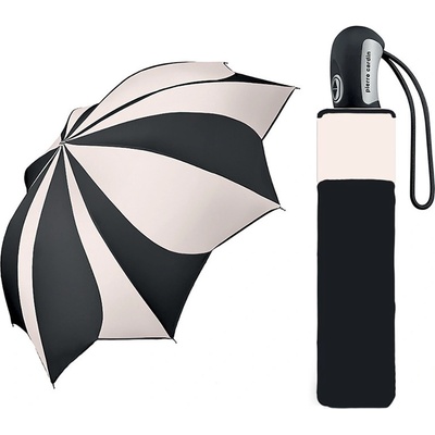Pierre Cardin Sunflower White & Black dámsky skladací dáždnik černo bílý