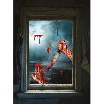Fiestas Guirca Декорация за прозорец Кървави ръце