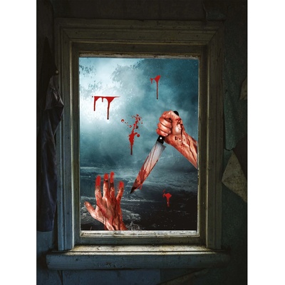 Fiestas Guirca Декорация за прозорец Кървави ръце