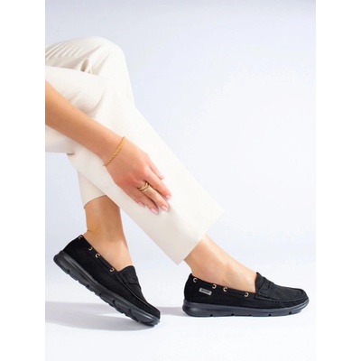 Goodin Klasické mokasíny černé dámské bez podpatku