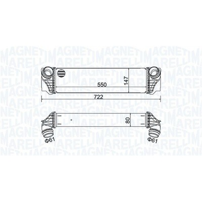 CHLADIČ TURBA, INTERCOOLER MAGNETI MARELLI 351319205570