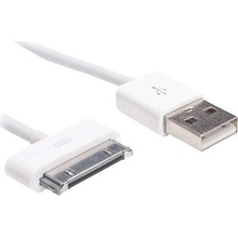 Akyga AK-USB-08 USB, USB 2.0 USB A Micro-USB B/Lightning/Apple 30-pin, 1m, bílý