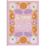 Shkolyaryk Publishing House Спирален тефтер, A5, каре, 80 листа, SHKOLYARYK „Happy, разноцветен (A5-SC-080-6131K)
