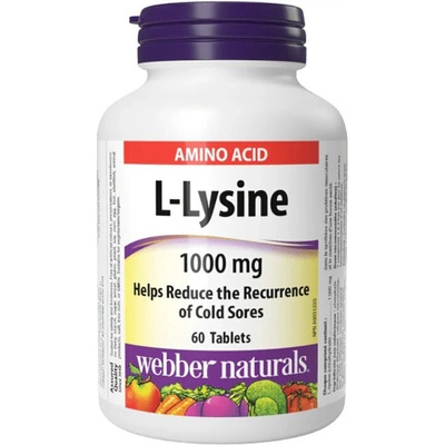 Webber Naturals L-Lysine 1000 mg 60 kapslí