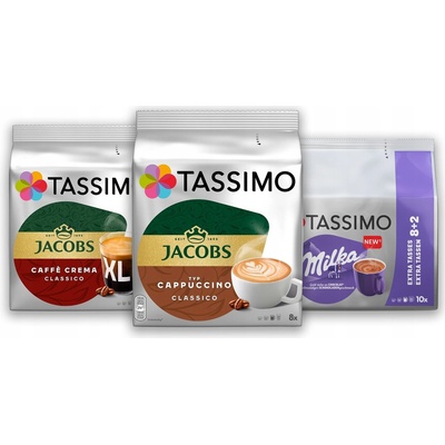 Tassimo PACK MALL 1 x Cafe Crema XL 1 x Milka 1 x Cappucino