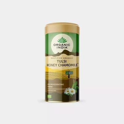 Organic India BIO Čaj Tulsi Med a heřmánek sáčkový sypaný 100 g