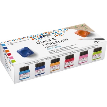 Kreul Classic Color Living Комплект бои за стъкло и порцелан Living Set 6 x 20 ml (16604)