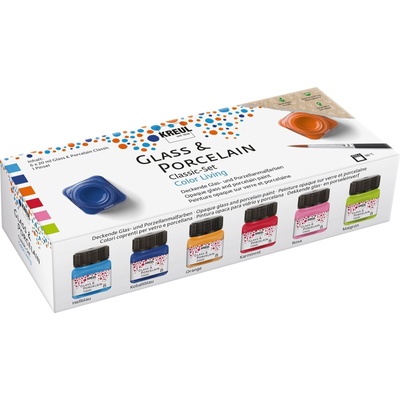 Kreul Classic Color Living Комплект бои за стъкло и порцелан Living Set 6 x 20 ml (16604)