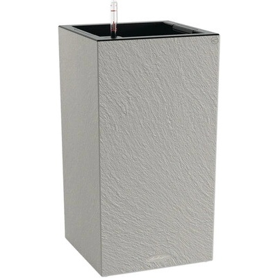 Lechuza Canto Slatestone plastový květinový sloup 30 x 30 x 56,8 cm břidlicově sivý