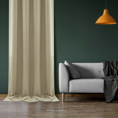 Luxusný velúrový záves Velvet - mocca Uchytenie závesu: Riasiaca páska