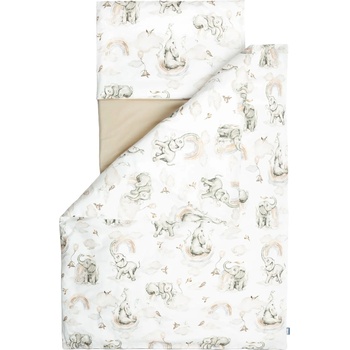 Sensillo Бебешки спален комплект от 3 части Sensillo - Слончета, 120 х 60 cm (SILLO-43550)