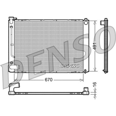 Chladič vody pro motor DENSO DRM50055