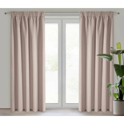 Eurofirany Záves 140x270 cm zatemňujúci polyester ružový na riasiacu pásku PARISA Design 91