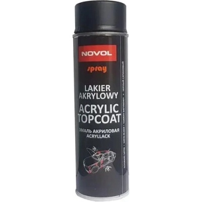 NOVOL SPRAY ACRYL TOPCOAT - Čierny saténový akrylový lak v spreji 500ml