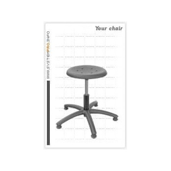 Ergolinia Průmyslová židle SYSTEM PRO BLACK 1A+2B+4A+5A
