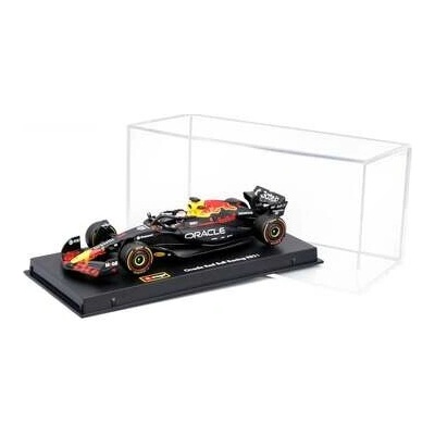 Bburago Formula 1 Red Bull RB21 č. 1 Max Verstappen v dekoratívnom boxe – mierka 1:43
