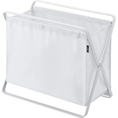 Yamazaki Skladací úložný kôš Tower 3544 kov/polyester š.46 cm biely