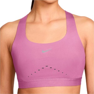 Nike Дамски спортен сутиен Nike Women's Swift High-Support Lightly Lined Sports bra - Light Magenta / Reflective Silver - размер XS (114-3965-0211)