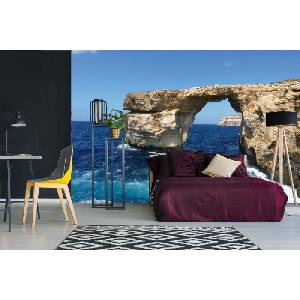 DIMEX ART Самозалепваща се флизелинова фототапета лазурен прозорец 375 x 250 см
