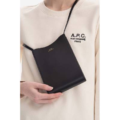 APC Кожена чанта през рамо A. P. C. Neck Pouch Jamie PXB в черно (PXBMW.F63412)