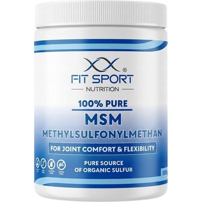 FitSport Nutrition 100% Pure Hydrolyzed Gelatine + MSM 500 kapsúl Želatína + MSM
