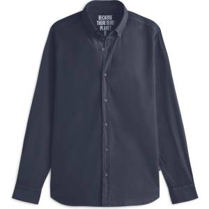 Ecoalf Мъжка риза с копчета Ecoalf Antejo Popelin Shirt - Deep Navy (033-2999-0113)