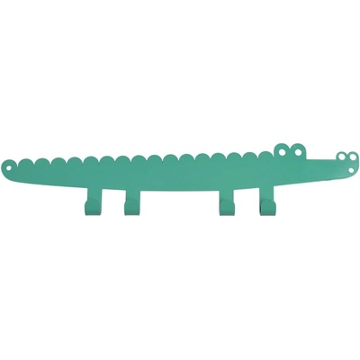 Rex London Зелена метална стенна детска закачалка Crocodile - Rex London (29979)